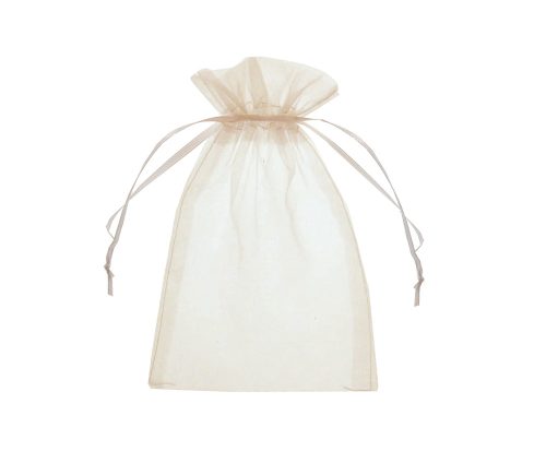 K437102 ORGANZA BAG SET, SET OF 12, CREAM