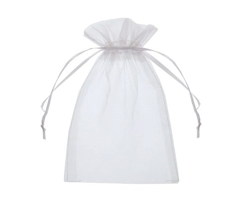 K437111 ORGANZA BAG SET, SET OF 12, WHITE