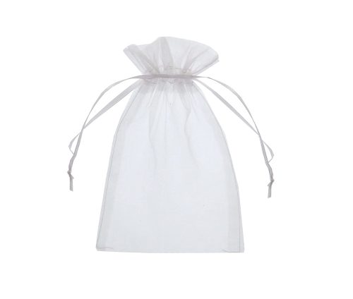 ORGANZA BAG SET, SET OF 12, WHITE