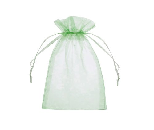 ORGANZA BAG SET, SET OF 12, GREEN