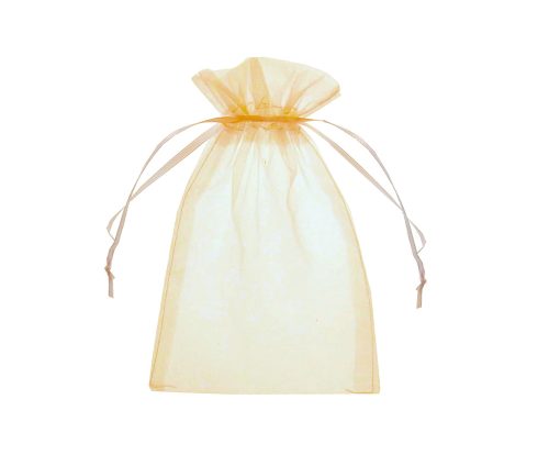 K437335 ORGANZA BAG SET, SET OF 12, GOLD