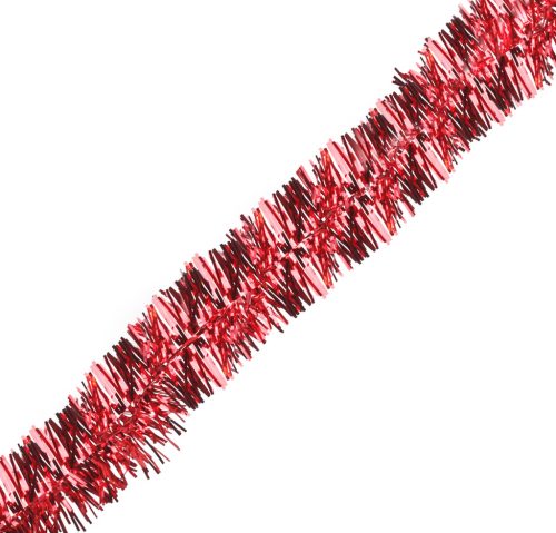 CHRISTMAS TINSEL GARLAND WITH TILES, RED