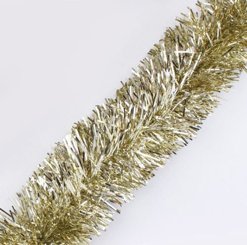 CHRISTMAS TINSEL GARLAND WITH TILES, GOLD