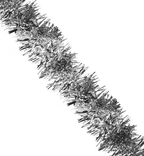 CHRISTMAS TINSEL GARLAND WITH TILES, MATT SILVER