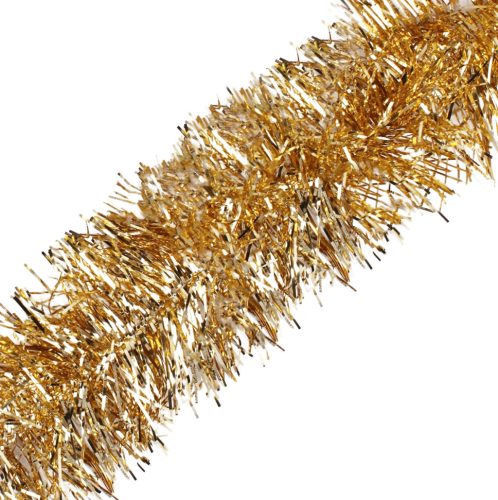 CHRISTMAS TINSEL GARLAND, BROAD, LIGHT GOLD