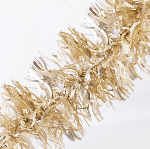 CHRISTMAS TINSEL GARLAND, WAVY, GOLD