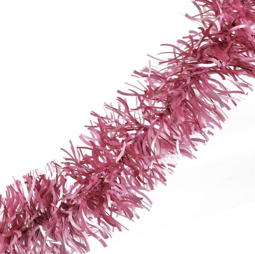 CHRISTMAS TINSEL GARLAND, WAVY, PINK