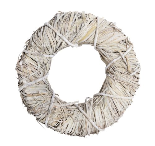 K472405 BASS WREATH WHITE