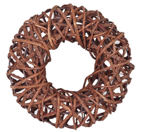 K472427 WREATH WITH WIRE  BROWN