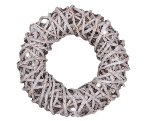 WREATH WITH WIRE  GREY