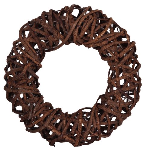 WREATH WITH WIRE BROWN