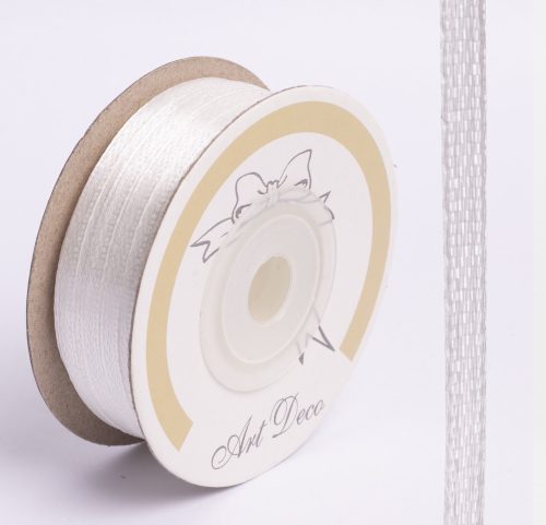 SATIN RIBBON, WHITE