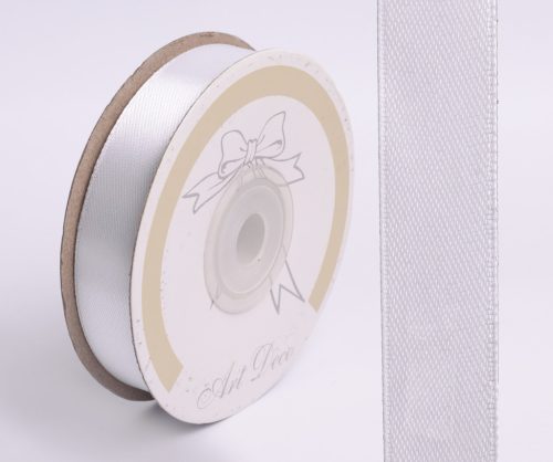 SATIN RIBBON, WHITE