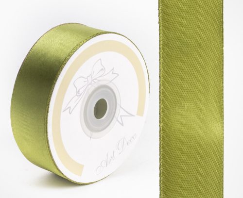 SATIN RIBBON, MOSS GREEN