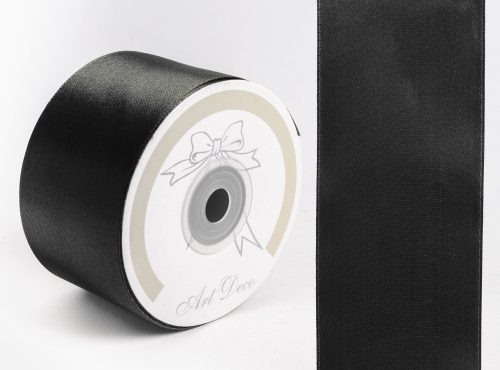 SATIN RIBBON, BLACK