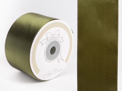 SATIN RIBBON, MOSS GREEN