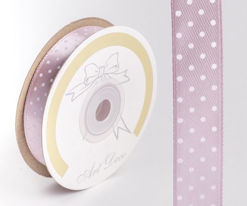 SATIN RIBBON, DOTTED MALLOW