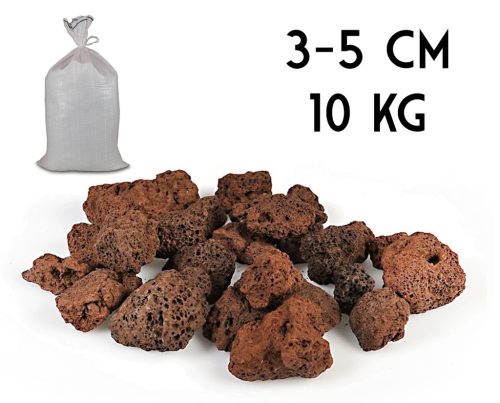 LÁVA KŐ BARNA3-5CM10KG/ZSÁK