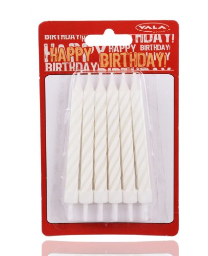 CAKE CANDLE, SET OF 12, WHITE