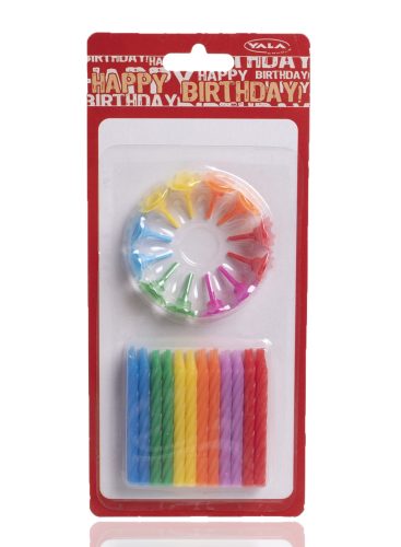 BIRTHDAY CANDLES SET OF 24 WITH HOLDERS