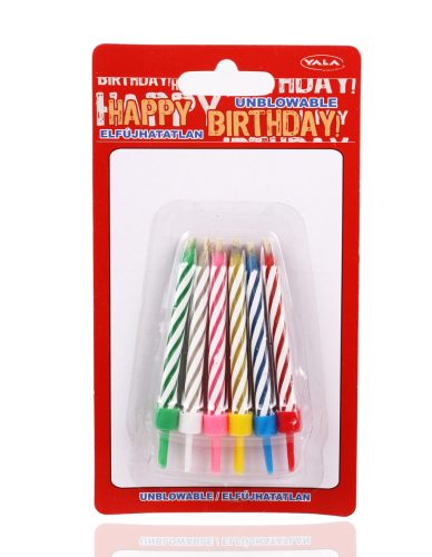 BIRTHDAY CANDLES SET OF 12  RE-BURNING