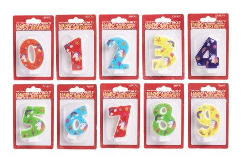 BIRTHDAY CANDLES NUMBERS UNICORN