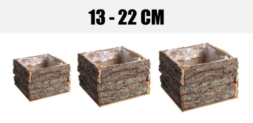 KASPÓ FAKÉREG, SZETTBEN, 3 DARABOS, NÉGYSZÖGLETES, NATÚR