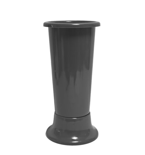 PLASTIC FOOTING VASE GREY