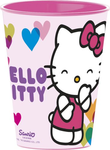 LICENCE PVC   HELLO KITTY  HEART   SMALL GLASS