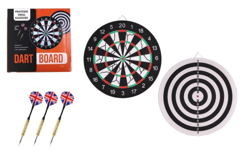 DARTBOARD GAME WITH 3 DART NEEDLES, FLOCK