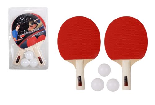 PING-PONG SET, 2 SOFT RACKETS AND 3 BALLS