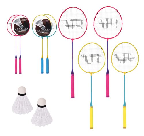 BADMINTON METAL SET, 2 RACKETS AND 1 BALL, /SPECIAL SET/