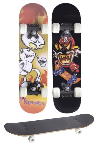 SKATEBOARD WITH ALUMINIUM TRUCK AND PU WHEEL, 2PRI, 608Z