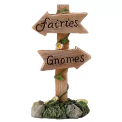   POLIREZIN TÁBLA, FAIRIES ÉS GNOMES FELIRATTAL, VILÁGOS BARNA