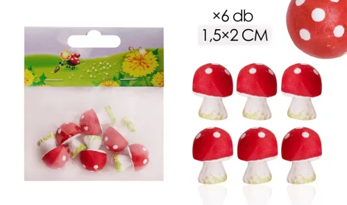 POLIREZIN GOMBA, 6 DARABOS SZETT, PIROS PÖTTYÖS