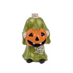 POLIREZIN HALLOWEEN TÖK, FEJETLEN, ZÖLD NARANCSSÁRGA