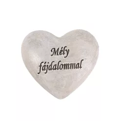 POLIREZIN SZÍV, MÉLY FÁJDALOMMAL FELIRAT, SZÜRKE