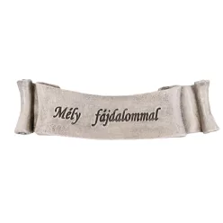 POLIREZIN SZALAG,  MÉLY FÁJDALOMMAL FELIRAT, SZÜRKE