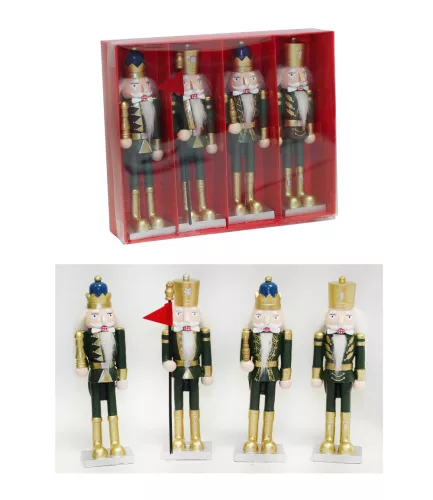 DEKOR POLIREZIN DIÓTÖRŐ DÍSZDOBOZBAN, 4 DARABOS, SÖTÉTZÖLD