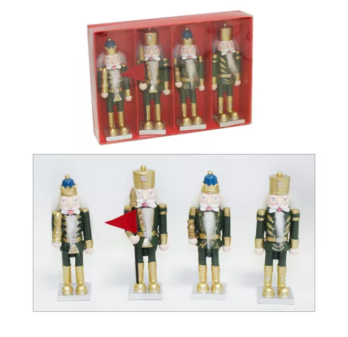 DEKOR POLIREZIN DIÓTÖRŐ DÍSZDOBOZBAN, 4 DARABOS, SÖTÉTZÖLD