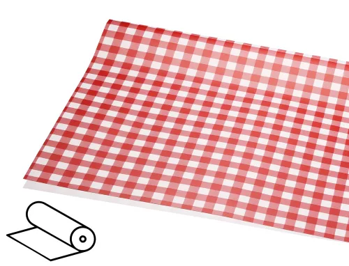 CSOMAGOLÓ FÓLIA, KOCKÁS, PIROSV MINTA, KOCKÁS, PIROS