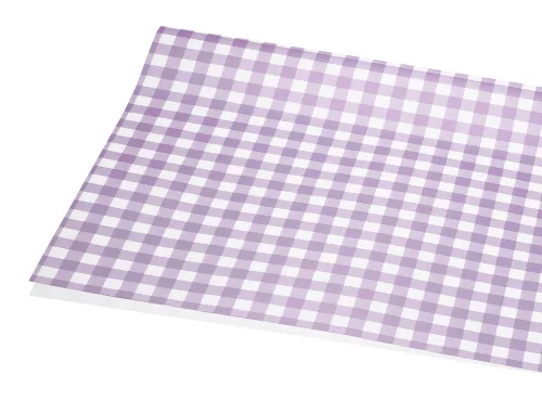 MŰANYAG CSOMAGOLÓ, 20 DARABOS, KOCKÁS, LILA