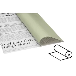 MŰANYAG CSOMAGOLÓ TEKERCS, 2 OLDALAS, ÚJSÁG MINTA, ZÖLD