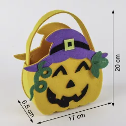   FILC SZÜTYŐ, HALLOWEEN TÖKÖS, LILA KALAPBAN, NARANCSSÁRGA