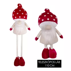   TEXTIL GOMBA, ÁLLÓ, TELESZKÓPOS, SZAKÁLLAS, PIROS ÉS FEHÉR