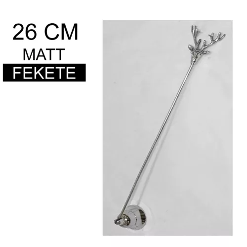 FÉM GYERTYA KOPOGTATÓ, MATT FEKETE