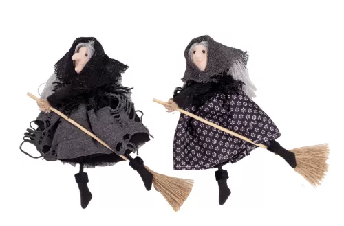 TEXTIL AKASZTÓS BOSZORKÁNY, SEPRŰN REPÜL, FEKETE