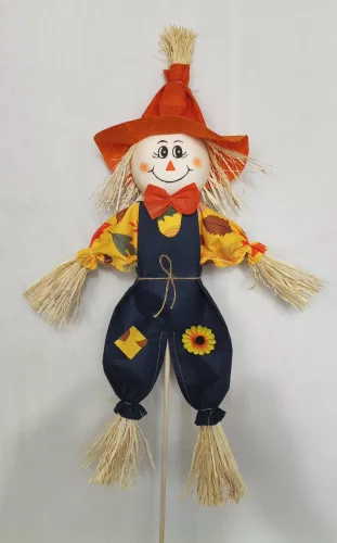 TEXTIL MADÁRIJESZTŐ PÁLCÁN, ZÖLD ÉS NARANCSSÁRGA