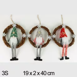   TEXTIL KOPOGTATÓ ORRSZAKÁLL, LÓGÓ LÁBÚ, , KÖTÖTT SAPKÁS, ARANY CSILLAGGAL