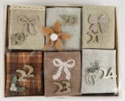 TEXTIL ADVENTI NAPTÁR SZÜTYŐ, 24 NAP, BARNA